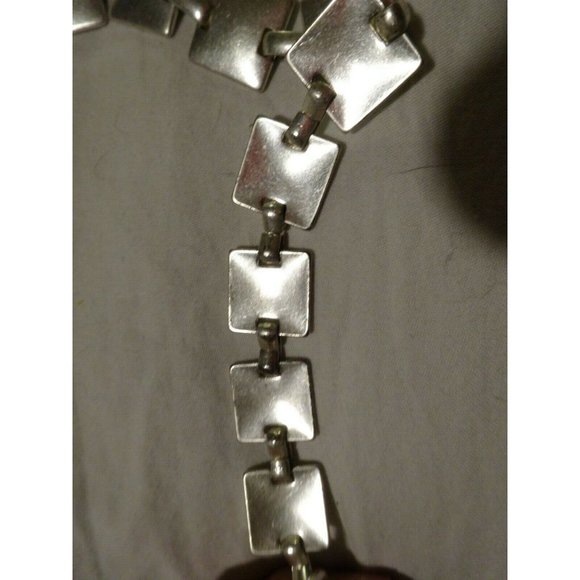 Vintage LIZ CLAIBORNE Brushed Silver Chain Link BELT Boho Gypsy Ladies Sz M - Picture 6 of 6